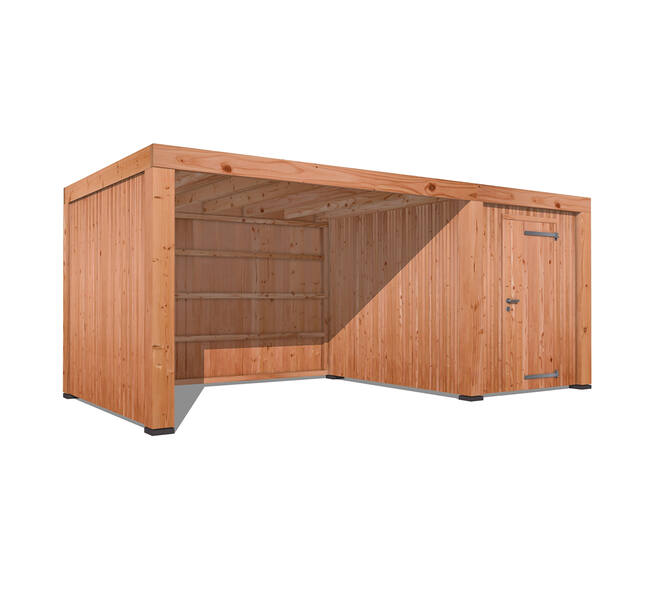 Douglas Overkapping Strak 3x6m. | Type 23 met schuur 01